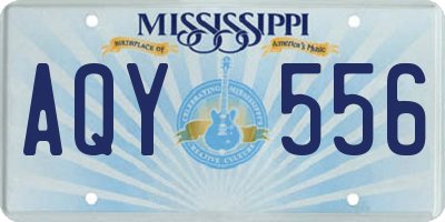MS license plate AQY556