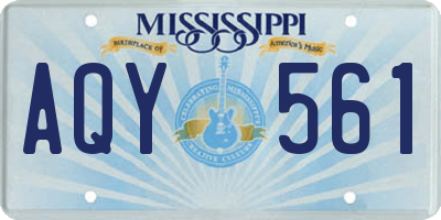 MS license plate AQY561