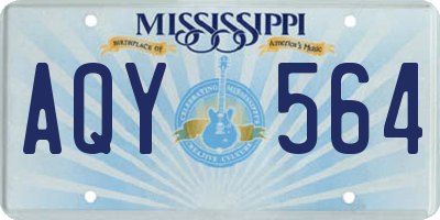MS license plate AQY564