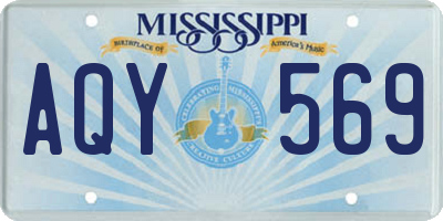 MS license plate AQY569