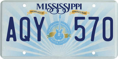 MS license plate AQY570