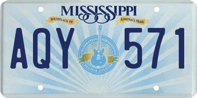 MS license plate AQY571