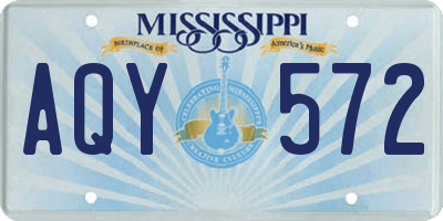 MS license plate AQY572