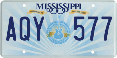 MS license plate AQY577