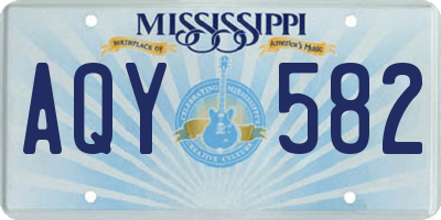 MS license plate AQY582