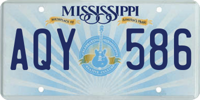 MS license plate AQY586