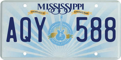 MS license plate AQY588