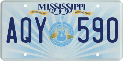 MS license plate AQY590