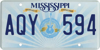 MS license plate AQY594