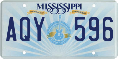 MS license plate AQY596