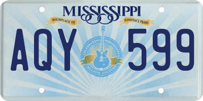MS license plate AQY599