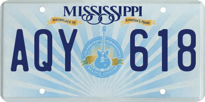 MS license plate AQY618