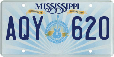 MS license plate AQY620