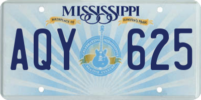 MS license plate AQY625