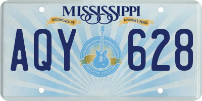 MS license plate AQY628