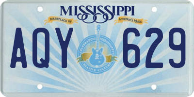 MS license plate AQY629
