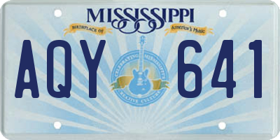 MS license plate AQY641