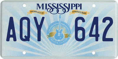 MS license plate AQY642