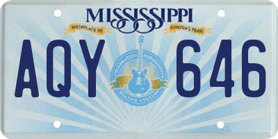 MS license plate AQY646