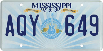 MS license plate AQY649