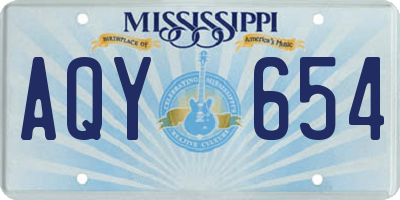 MS license plate AQY654