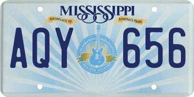 MS license plate AQY656