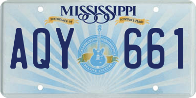 MS license plate AQY661