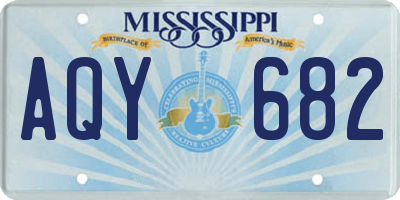 MS license plate AQY682