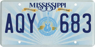 MS license plate AQY683