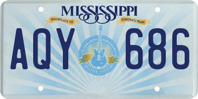 MS license plate AQY686
