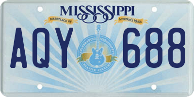 MS license plate AQY688