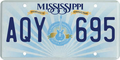 MS license plate AQY695