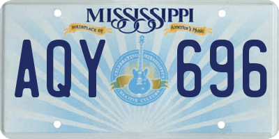 MS license plate AQY696