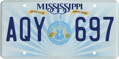 MS license plate AQY697