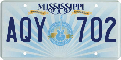 MS license plate AQY702