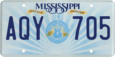 MS license plate AQY705