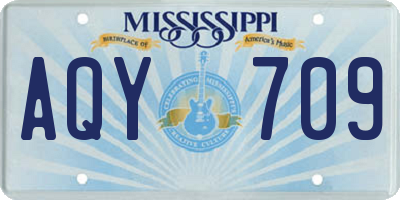 MS license plate AQY709