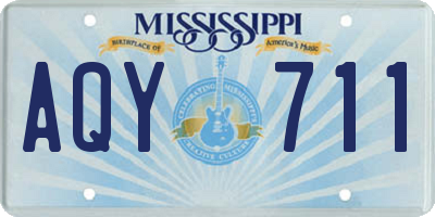 MS license plate AQY711
