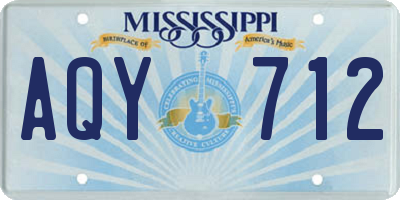 MS license plate AQY712