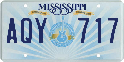 MS license plate AQY717