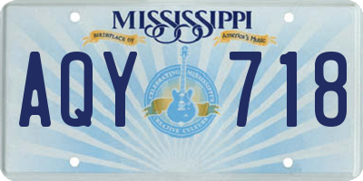 MS license plate AQY718