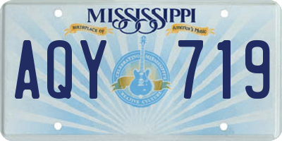 MS license plate AQY719