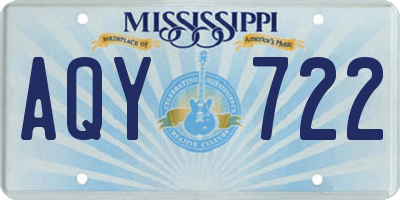 MS license plate AQY722