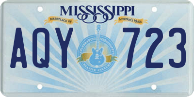 MS license plate AQY723