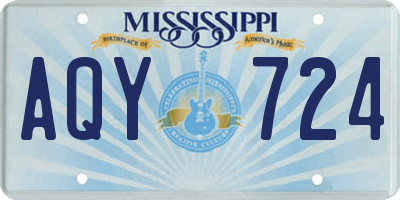 MS license plate AQY724