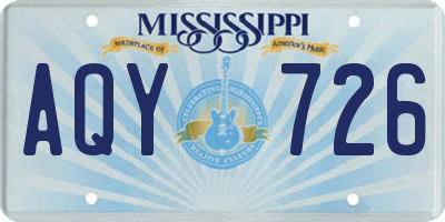 MS license plate AQY726