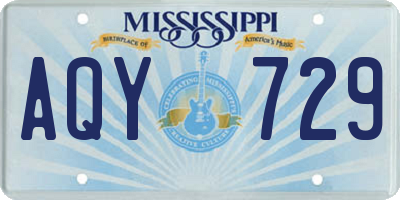 MS license plate AQY729