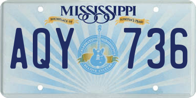 MS license plate AQY736
