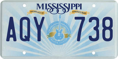 MS license plate AQY738