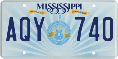 MS license plate AQY740